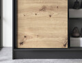 Dulap pentru haine ELTAP, Esville II, 120x60x220 cm, MDF/ABS, negru/stejar