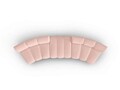 Canapea semirotunda 5 locuri, Lupine, Micadoni Home, BL, 367x118x70 cm, poliester chenille, roz