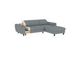 Coltar extensibil dreapta 4 locuri ELTAP, Foble, 267x196x100 cm, lemn/poliester, gri deschis