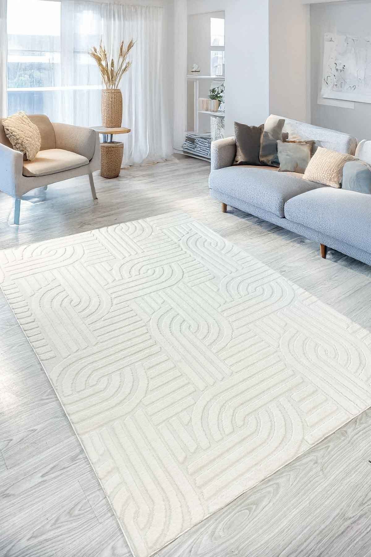 Covor, CLR-SİENA-EKRU-30, 200x300 cm, Poliester, Ecru
