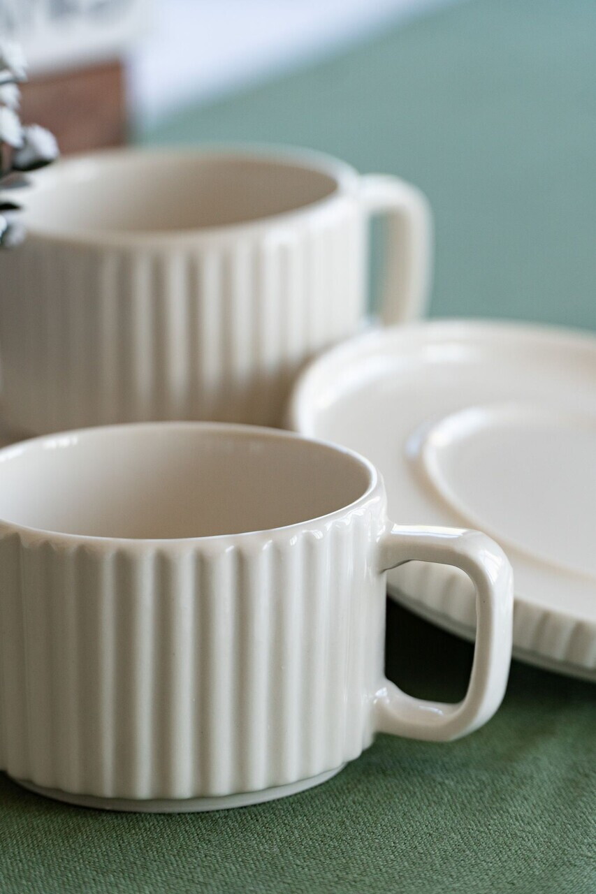 Set pentru ceai, Hermia, 858CMR2103, Portelan, Farfurie: 14 cm (2 bucăți), Alb - view 5