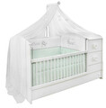 Patut pentru copii Baby Nest, Çilek, Baby Cotton St Convertible Baby Bed (75X160), 164x95x83 cm, Multicolor