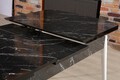 Masa extensibila, Beckley, Bendir, 132x79x76 cm, PAL, Alb/Negru