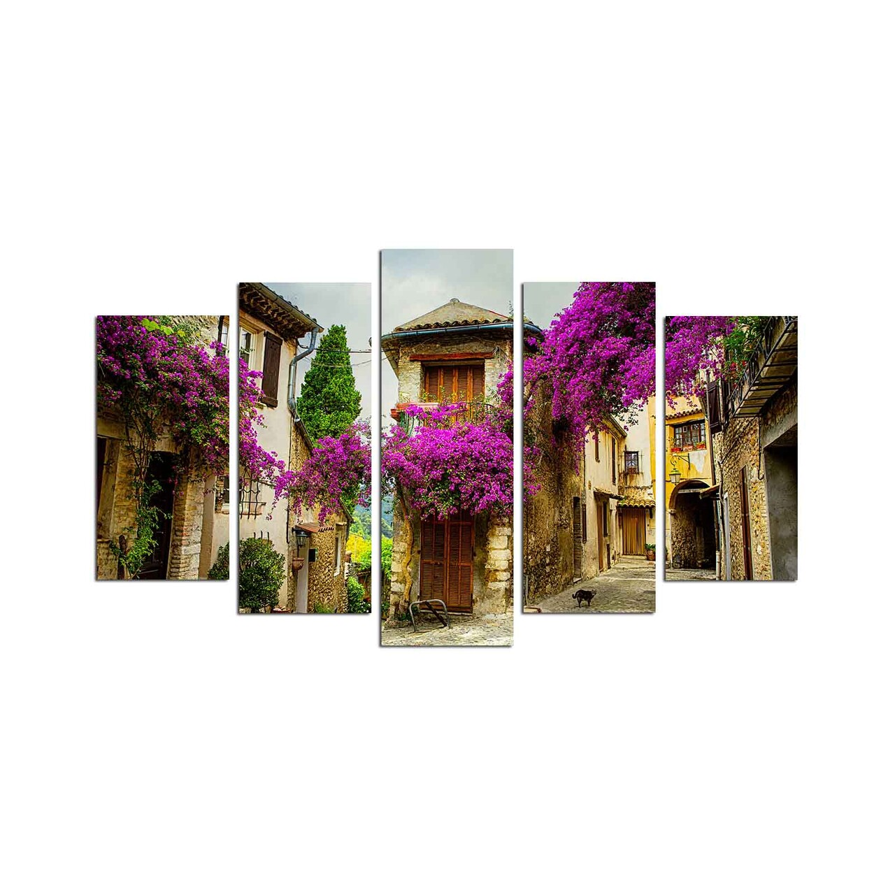 Set 5 tablouri decorative, 5M-59, 20 x 60 cm, Multicolor - view 2