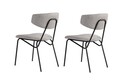 Set scaune 2 piese, Wayland, Nancy, Gri/Negru