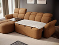 Coltar extensibil stanga 3 locuri ELTAP, Beneth, 301x185x115 cm, lemn/poliester, mustar