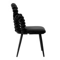 Scaun Bubble Beam, Homla, 56.5x52x87 cm, metal/catifea din poliester, negru