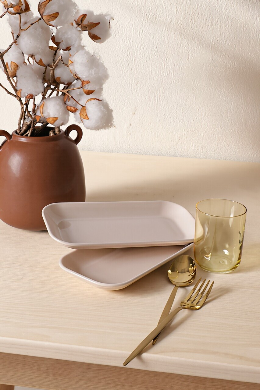 Set platouri servire, Hermia, 275KRM2657, 26 cm, 2 piese, Crem — imaginea 4
