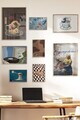 Tablou decorativ, Çgs-051-Wooden-Byk, LEMN SOLID, Față: 100% PVC STICLĂ, Multicolor