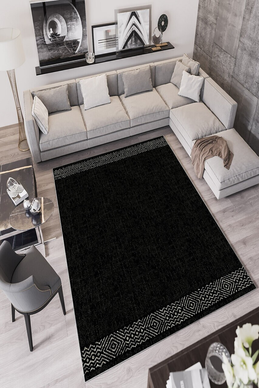 Covor W735 180x280 cm Poliester Negru