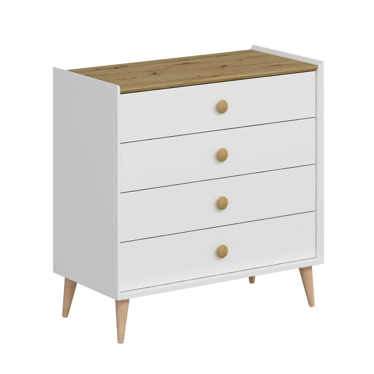 Dulap, Hanah Home, Mitra, 90x90x45 cm, Alb / Artizanal — imaginea 4