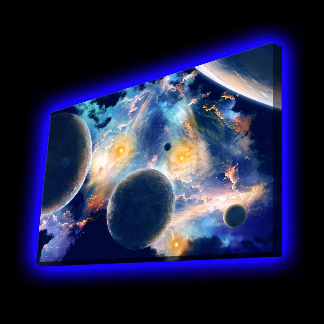 Tablou decorativ cu lumina LED, 4570KTLGDACT, Dimensiune: 45 x 70 cm, Multicolor - view 2