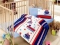 Lenjerie de pat pentru copii, 4 piese, 100% bumbac ranforce, Cotton Box, Marinar