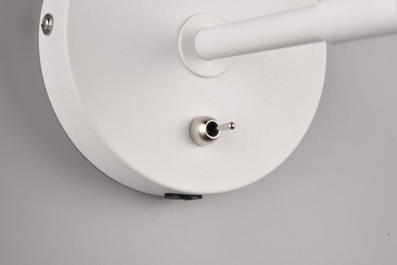 Aplica de perete Enzo, RL, 11.5x11.5x16.5 cm, 10W, 1x E27, metal, alb mat