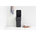 Cos de gunoi, Brabantia, Sort&Go, 16 L, 27.9x22x40.1 cm, polipropilena, gri