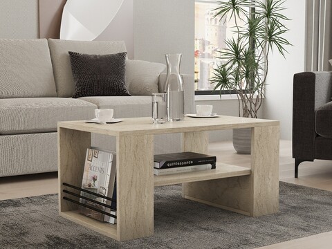 Masuta de cafea, Asse Home, Iris, Travertin
