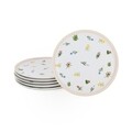 Set 6 farfurii intinse ST042106F004, Keramika, Ø25 cm, ceramica, multicolor