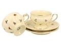 Set 2 cesti cu farfurie England, Duo, 220 ml, portelan, multicolor