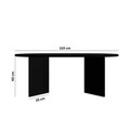 Masuta de cafea, Rotexa, Leo Large, 110x42x60 cm, MDF , Negru