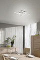 Plafoniera Route, RL, 46x46x7 cm, 5W, 4x SMD, metal, argintiu mat