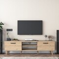 Comoda TV, Wren, A5 - 394, 180 x 48.3 x 35 cm, pal melaminat, nuc