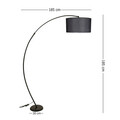 Lampadar, Luin, 534LUN4240, Metal, Negru