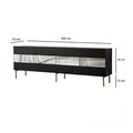 Comoda TV, Neostill, Leon, 180x59x35 cm, PAL, Aur / Fume