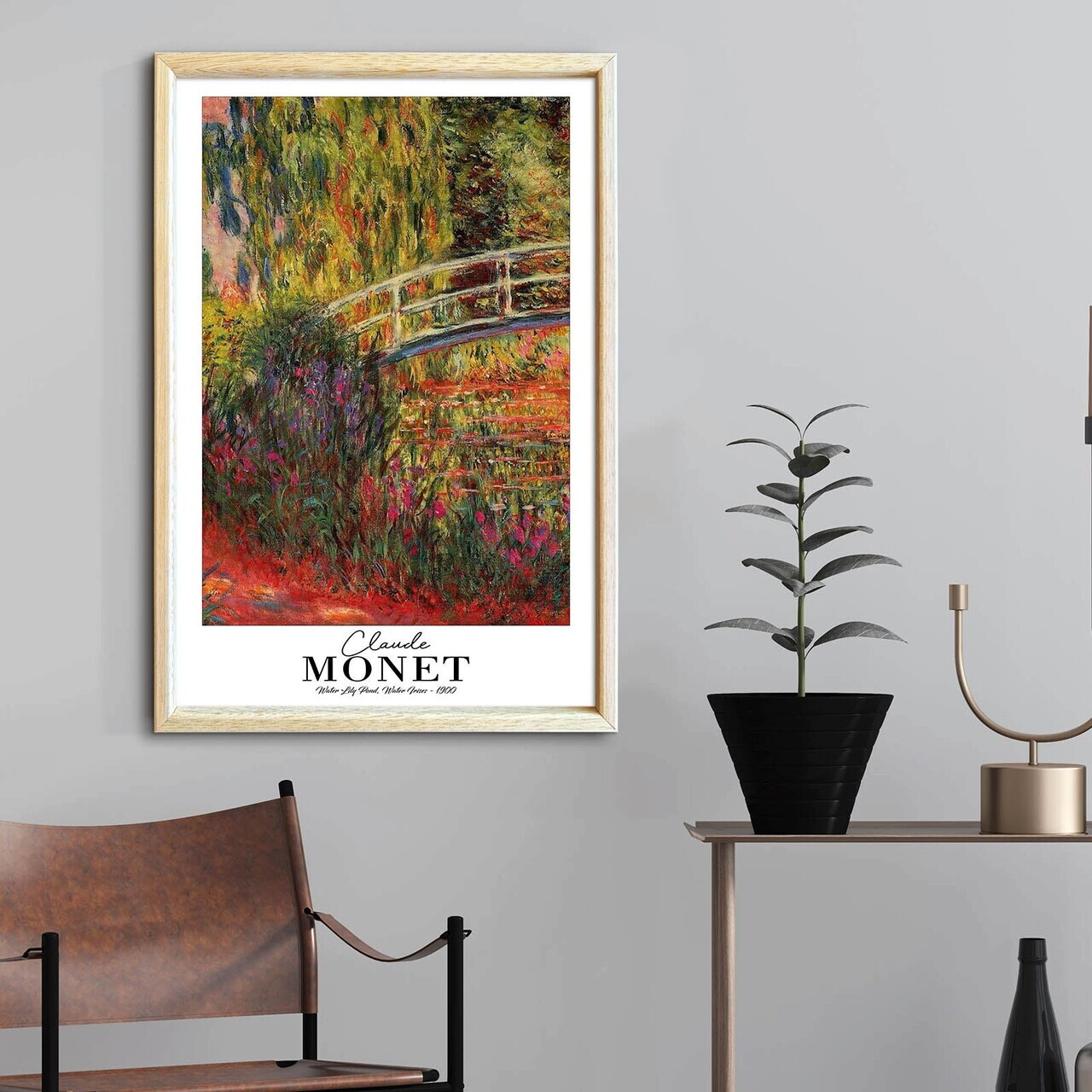 Tablou decorativ, 4262AHSMONET-017, Lemn masiv, Fundal: 100% MDF (Grosime: 2,7 mm), Multicolor - view 2