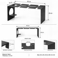 Raft decorativ metalic pentru vinuri, Hanah Home, Vın, 40x20x20 cm, Negru