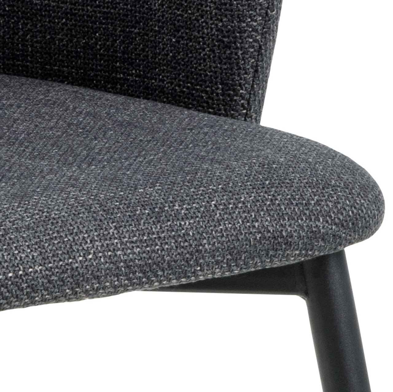 Scaun Ilsa, Actona, 54.5x60x84.5 cm, tesatura structurata/otel, gri inchis - view 2