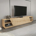 Comoda TV, Retricy, Rhodes, 240x37.1x47.4 cm, PAL, Stejar