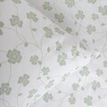 Lenjerie de pat King Size, EC Clover, Homla, 200x220 cm, 3 piese, bumbac, alb/verde