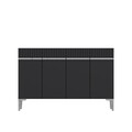 Consola, Hanah Home, Swiss, 120x80x29.6 cm, PAL , Antracit / Argintiu