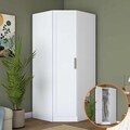 Dulap pentru haine, Hanah Home, BA301, 91x210x57.5 cm, Alb