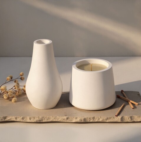 Set de lumanari, Sedas Set, Alb