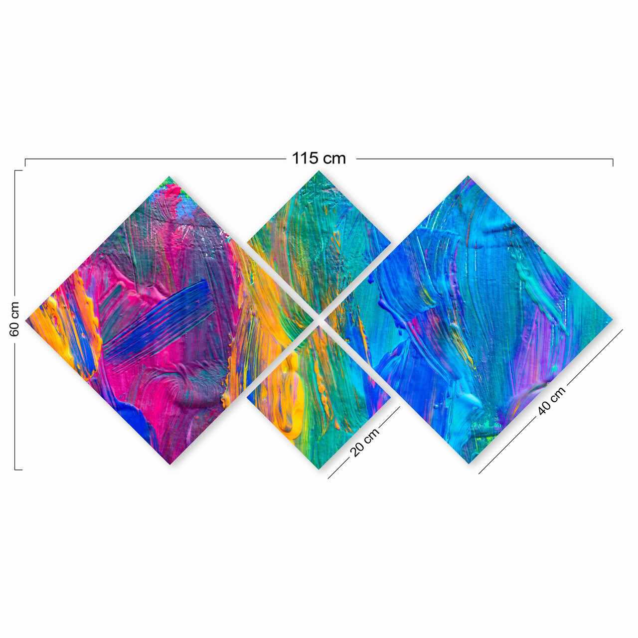 Set 4 tablouri decorative, 4MDF170432189, MDF, Imprimat UV, Multicolor - 2 | YEO