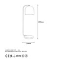 Lampa de masa, Epika - 12246, Fulgor, 17 x 22 x 60 cm, 1 x E14, 40W, auriu/negru