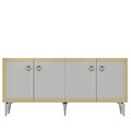 Consola, Olivia, Ponny, 150x40x79 cm, PAL , Alb/Auriu