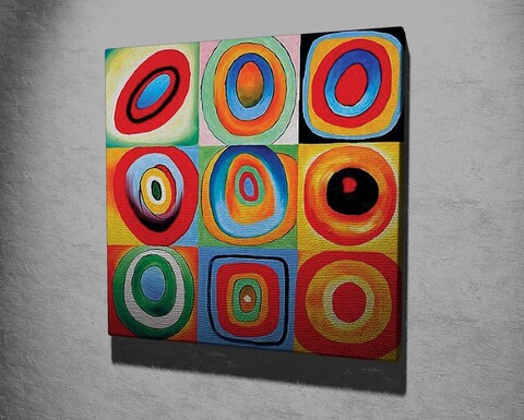 Tablou decorativ, kc263, canvas, lemn, multicolor