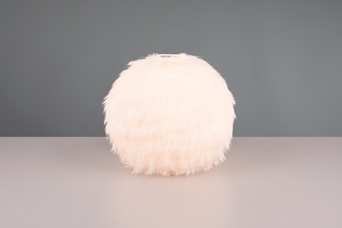 Lampa de masa Furry, RL, 30x24 cm, 10W, 1x E14, plus sintetic, alb