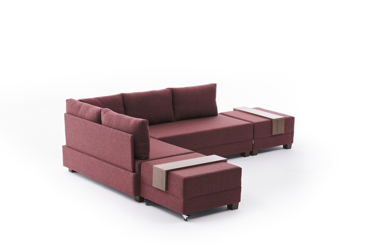 Coltar, Atelier del Sofa, 613LFS1160, Rosu claret — imaginea 6