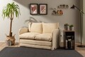 Canapea extensibilă cu 2 locuri, Futon, 859FTN2872, Metal , Crem