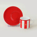 Set cesti de cafea, Keramika, 275KRM1608, Ceramica, Rosu/Alb