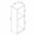 Dulap pentru haine, Hanah Home, Alin, 70x210x52 cm, Alb / Stejar