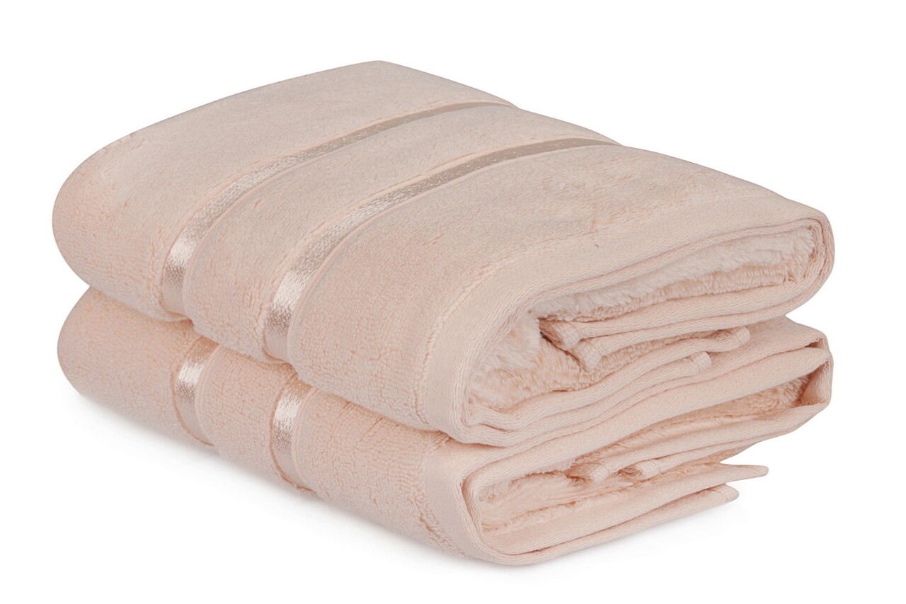 Set prosoape de maini 2 piese, Hobby, Dolce, Microbumbac, Roz somon ...