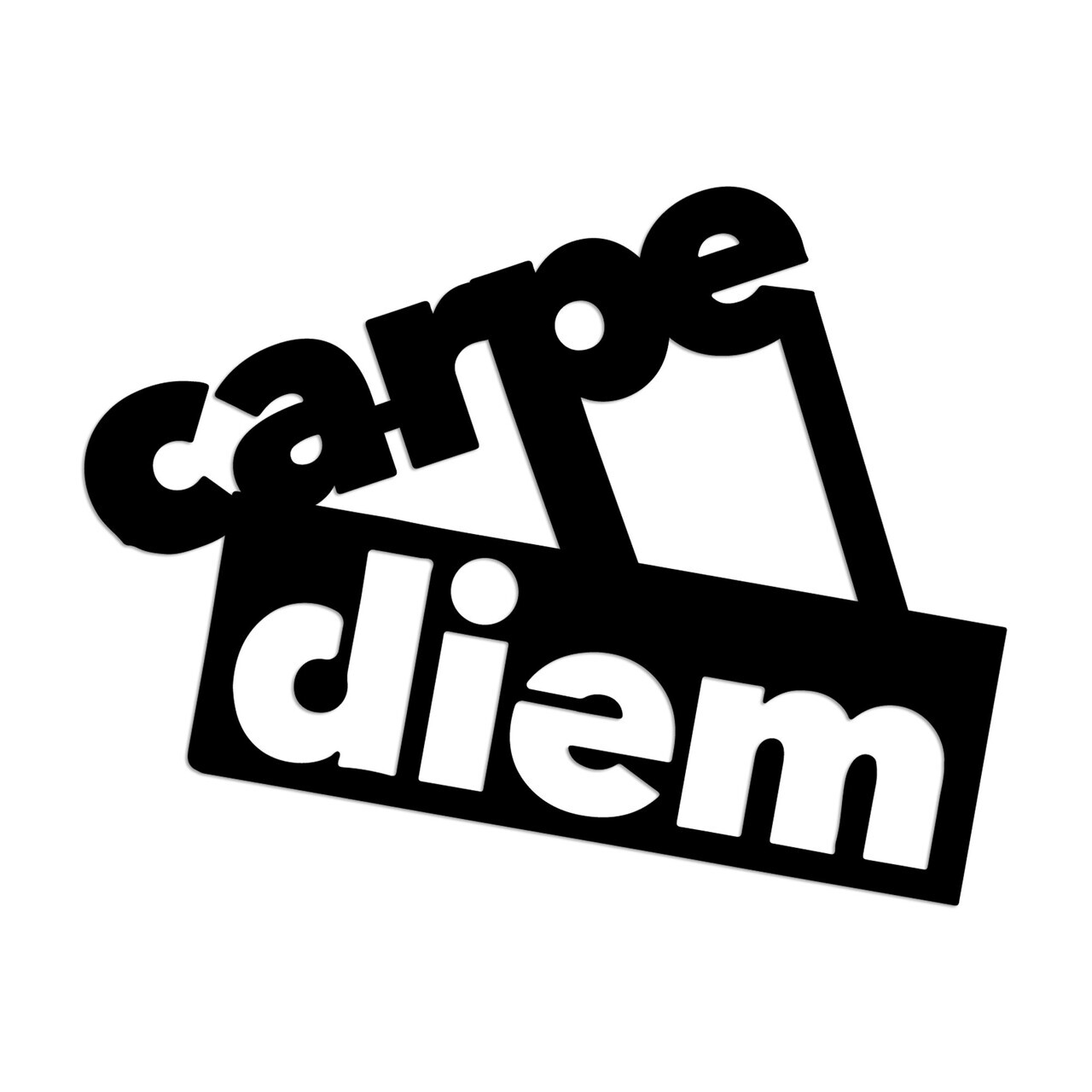 Decoratiune de perete, Carpe Diem 3, Dimensiuni: 56 x 44 cm, Negru — imaginea 4