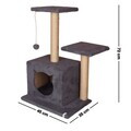 Casă pentru pisici, Paws & Whiskers, Lotti, MATERIAL TEXTIL WELSOFT, Antracit