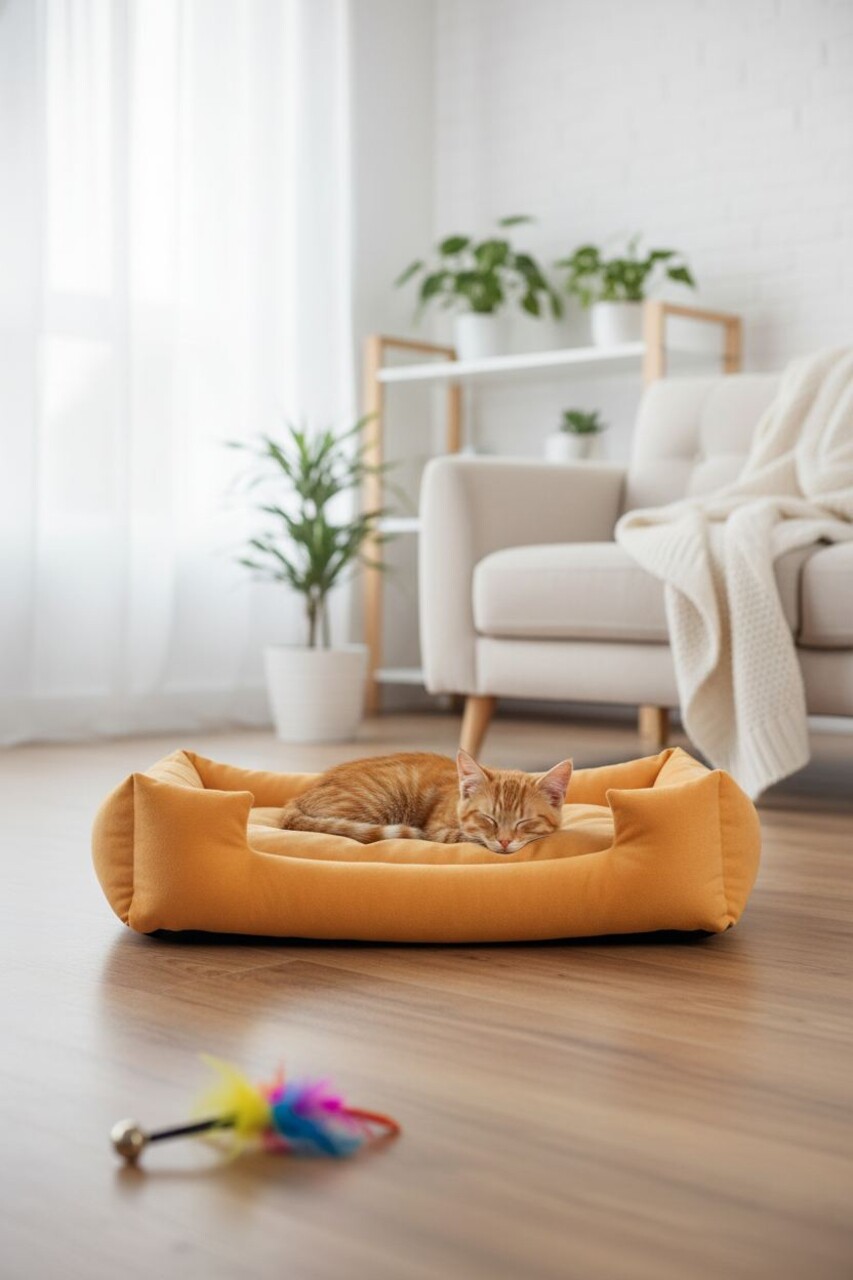 Pat pentru animale de companie, L'essentiel Maison, Kare 2XL, Galben - view 2
