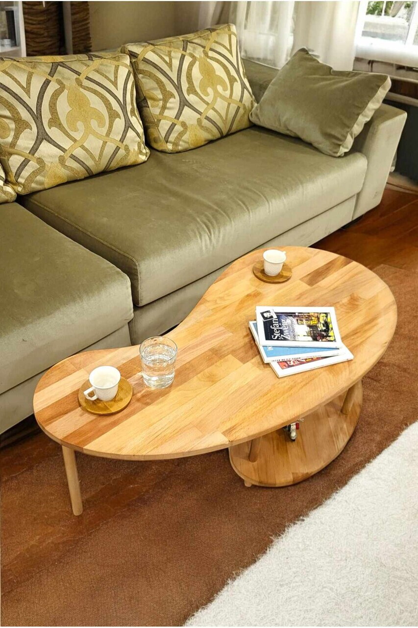 Masuta de cafea, Hanah Home, Tyc7725C83108E8E00, 100x43x48 cm, Lemn masiv, Lemn - view 3