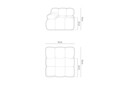 Modul stanga pentru canapea, 1 loc, Bellis-51, Micadoni Home, 94x94x70 cm, catifea, teracota